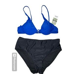 bikini set bundle blue/black Women’s Swim Size XL #74